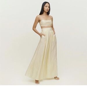 Reformation Cream Maxi Dress